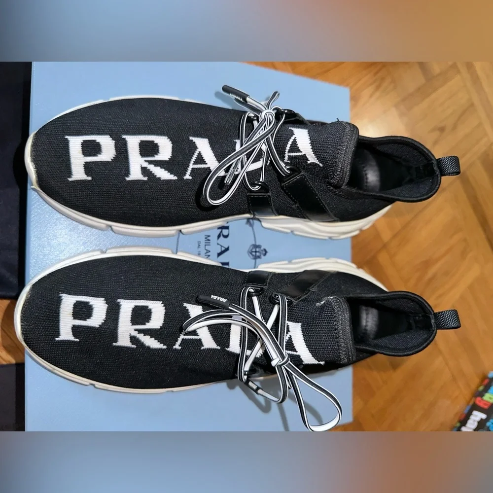 Prada Knit Fabric Logo Sneaker - Picture 10 of 14